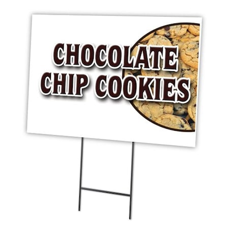 Signmission Chocolate Chip Cookies Yard & Stake outdoor plastic coroplast window, C-1216-Chocolate Chip Cookies C-1216-DS-Chocolate Chip Cookies